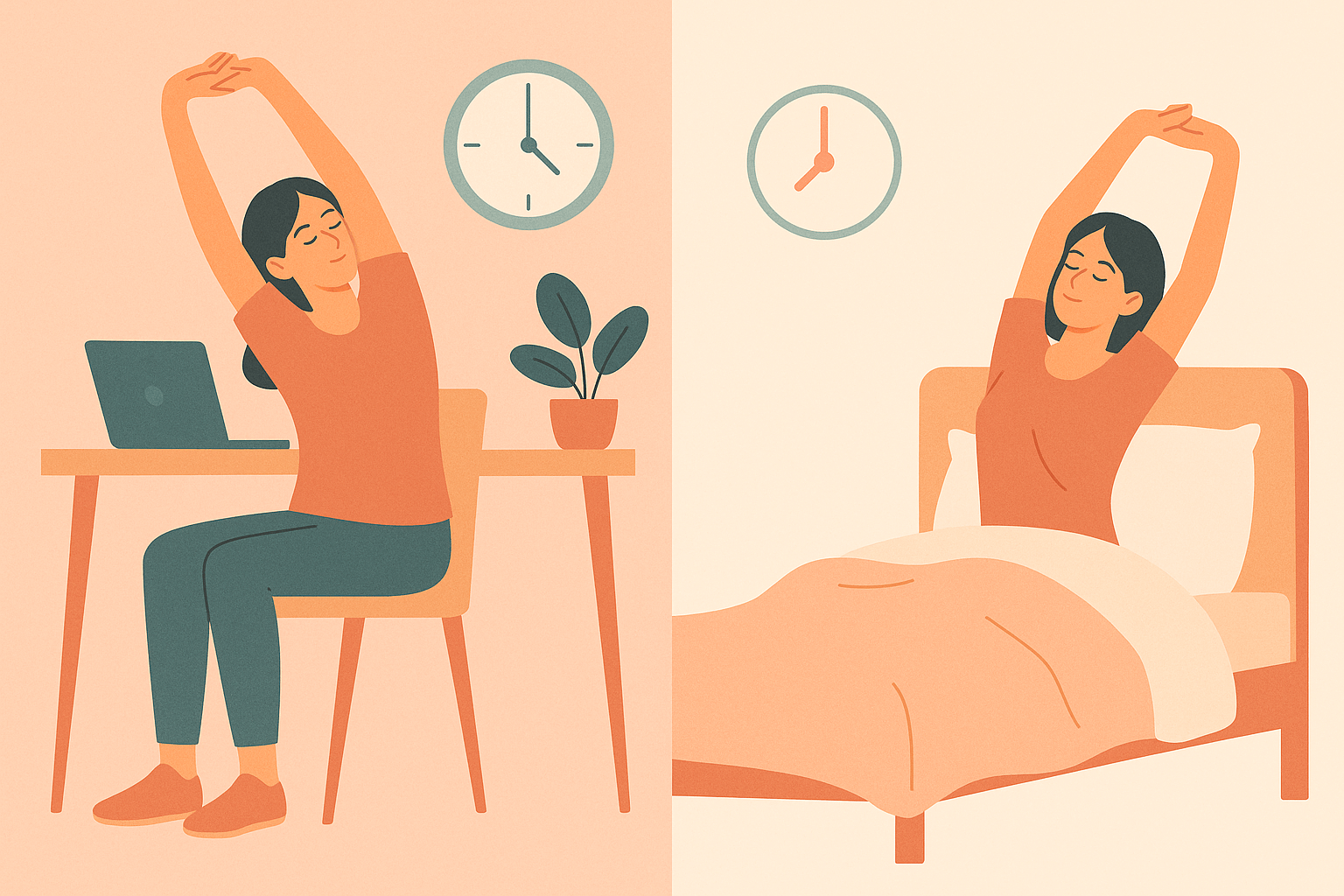💪 5‑Minuten-Workout im Bett oder am Schreibtisch